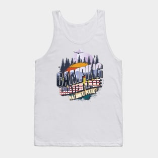 Camping Crater Lake National Park Vintage USA Best gift for campers Adventure gear Tank Top